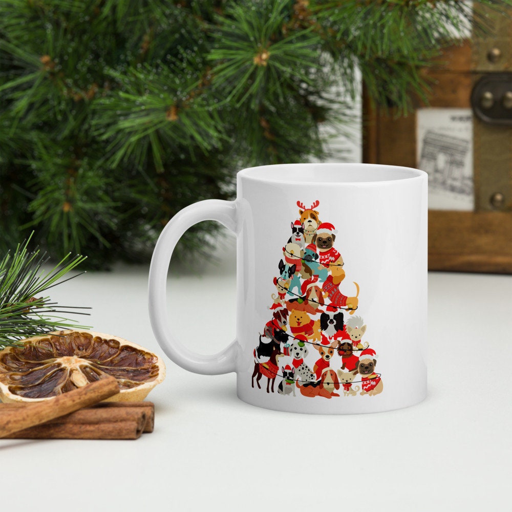 Christmas Dog Tree Mug Funny Christmas Mugs Dog Christmas  Etsy