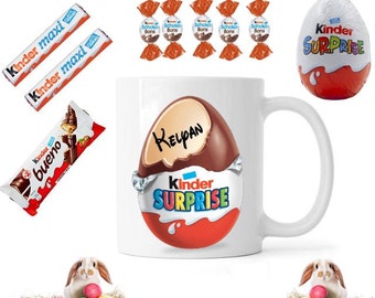 Personalized Easter mug with chocolates