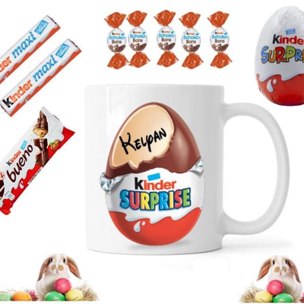 Tasse de pâques personnalisée avec chocolats