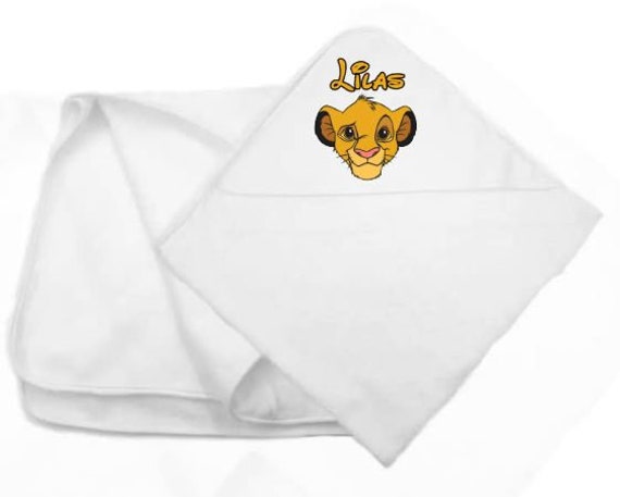Personalized SIMBA Baby Bath Towel Etsy Ireland