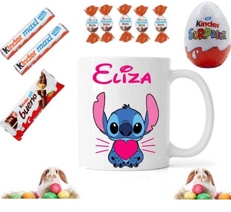 Tasse de pâques personnalisée STITCH avec chocolats image 4