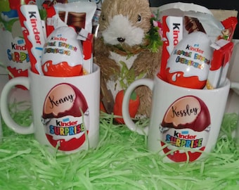 Personalized Easter mug with chocolates