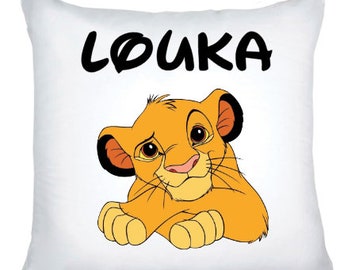 Coussin personnalisé simba coussin enfants prénom  cadeau