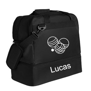 Personalized petanque bag large Black