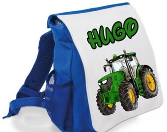 Children's backpack to personalize tractor