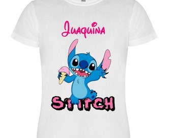 Personalized STITCH polyester T-shirts CHILDREN-GIFTS