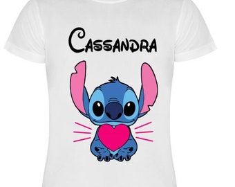 T-shirts polyester STITCH personnalisé ENFANT-CADEAUX