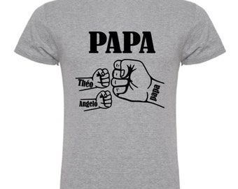 Father's Day gifts personalized t-shirt with children's hands