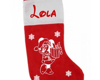 chaussette noël en feutrine minnie