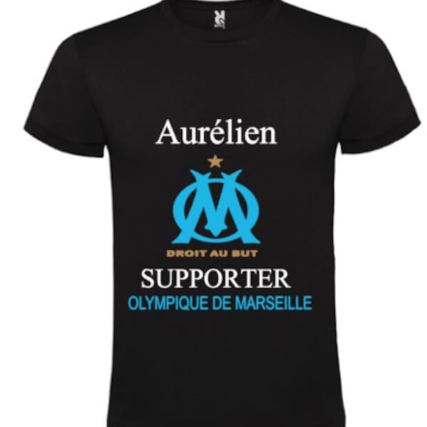 T-shirt supporter de Marseille personnalisé