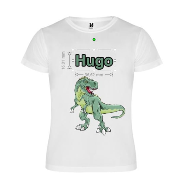 T-shirts polyester dinosaure personnalisé ENFANT-CADEAUX