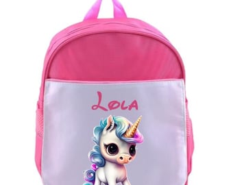 Personalized unicorn children's backpack