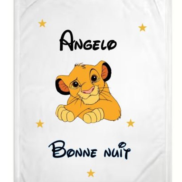 couverture polaire bebe personnalisé 80*100 CM simba