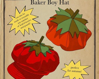 Modello di cucito per cappello da fornaio a forma di pomodoro di Picnic Palace