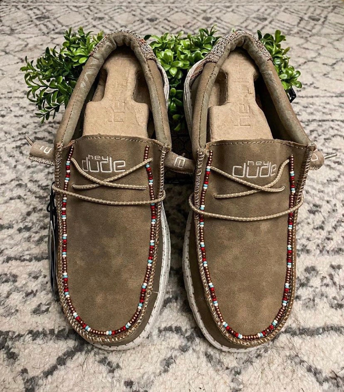 MADE TO ORDER Beaded Hey Dude shoes Etsy