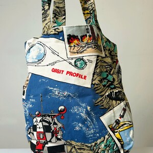 UpCycled Space Bag - Vintage Tote Bag - Retro Vibe