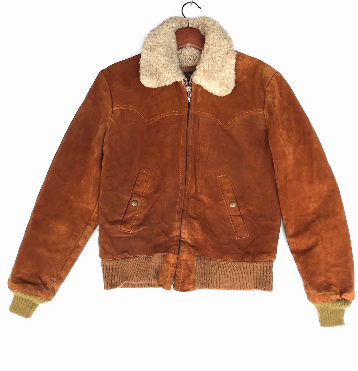 Cooper Genuine Leather Suede Vintage USA Winter Jacket Etsy