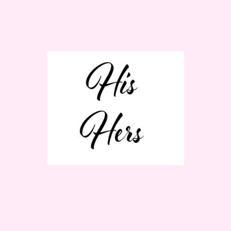 His Hers Script Text, SVG Couples SVG Instant Download, Vinyl & Craft ...