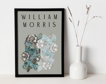 William Morris Print | William Morris Flower Pattern|William Morris Exhibition Poster|William Inspired Art |Gift Ideas|Splash Abstract Art |