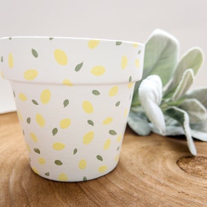 Hand Painted Planter | Indoor Planter  | Gift Ideas | Terracotta Planter | Hand Painted Décor | Clay Planter| Lemon Design| Boho |