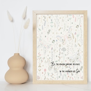 Religious Quote Print|Framed Print|Unframed Print|Wall Art| Christian Quote Print| Minimalist Wall Art|Oak Wood Frame|Be The Reason|