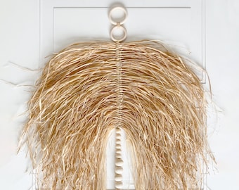 Großes Raffia Blatt