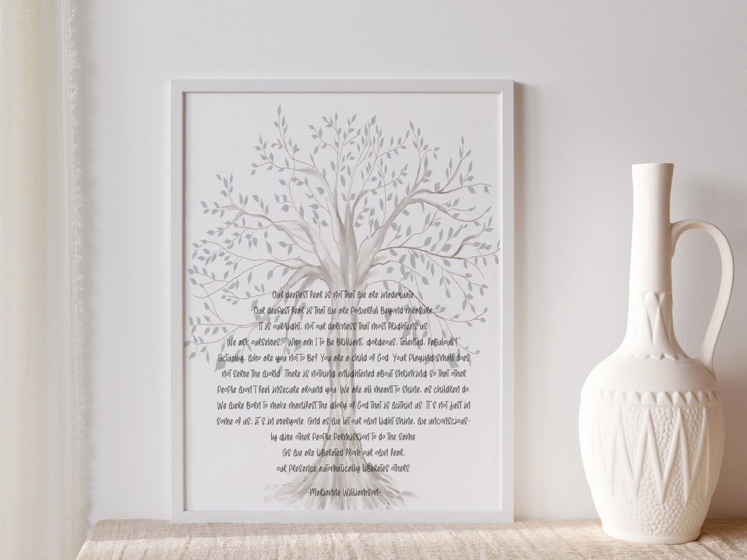 Our Deepest Fear Print|motivational Quote Print |décor| Minimalist Wall Art|self Love Print ...