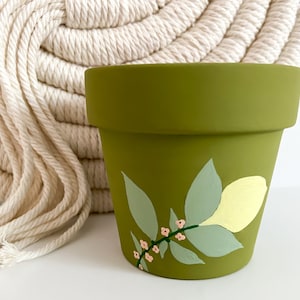 Hand Painted Planter | Indoor Planter  | Gift Ideas | Terracotta Planter | Hand Painted Décor | Clay Planter| Abstract Floral Design|