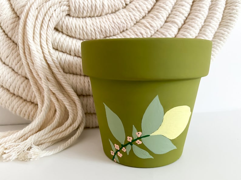 Hand Painted Planter Indoor Planter Gift Ideas Etsy