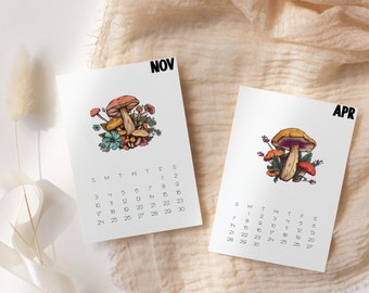 2024 Boho Mushroom Desk Calendar | Trend Stationery|Stocking Stuffers | Colleague Gifts | Teacher Gifts| Unique Gift Ideas |Christmas Gifts