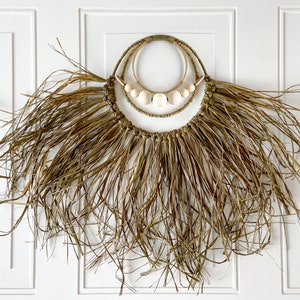Green Raffia Wall Hanging