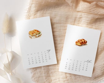 2024 Bread Lovers Desk Calendar | Trend Stationery|Stocking Stuffers | Colleague Gifts | Teacher Gifts|  Unique Gift Ideas |Christmas Gifts