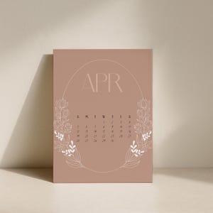 2026 Terracotta Line Art Calendar - Desk Calendar | Minimalist Art Calendar | Neutral Home Office Décor | Christmas Gift Ideas