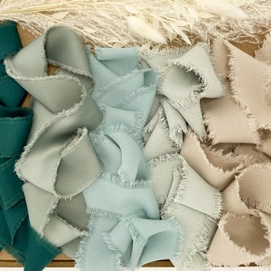 Handgerafeld groen lint