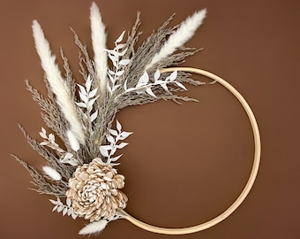Rustic Dried Flowers Wreath