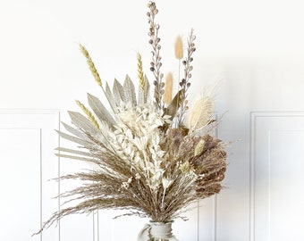 Mushroom & Dried Flower Neutral Bouquet |Tabletop Décor | Wedding Décor| Floral Arrangements | Rustic Chic Décor |Boho Decor|Bridal Bouquet