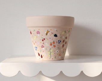 4.5インチ 手描き植木鉢 - Plant Mom プランター - Etsy 日本