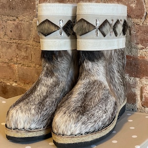 Reindeer Winter Fur Boots for Women 37EU 7US 100% Handmade from Siberia/Mongolia