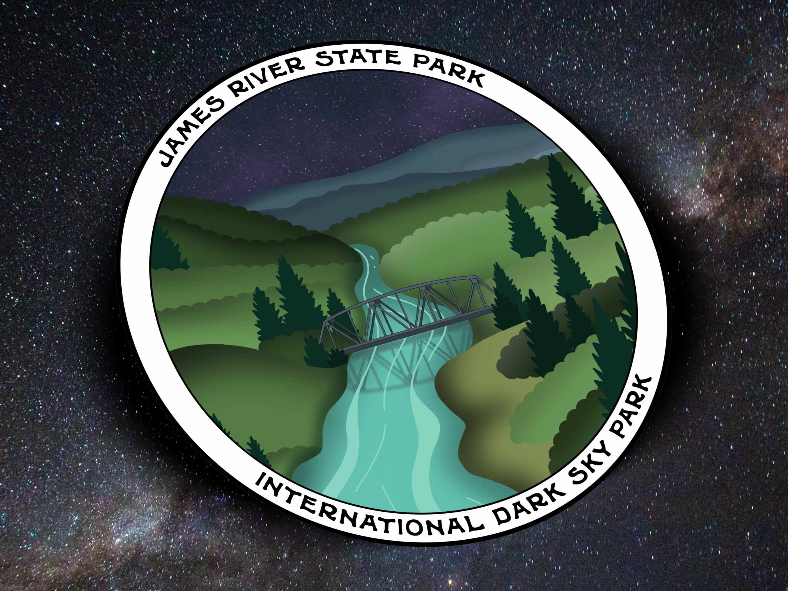 James River State Park Sticker International Dark Sky Park Etsy