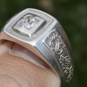 Men silver ring, Sterling silver ring, Exclusive jewelry , Ring men size 9, Silver ring for men, Gift for men, Big men ring, Men jewelry