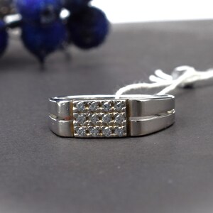 Men silver ring, Silver ring 925, Exclusive jewelry, Ring men size 8.5, Silver ring for men, Gift for men, Big men ring, Men jewelry fianit