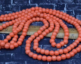 Collar tradicional ucraniano rojo Smalta Cerámica Regalo Decoración Étnica Multicapa Joyería tradicional ucraniana étnica Cerámica hecha a mano Con cuentas