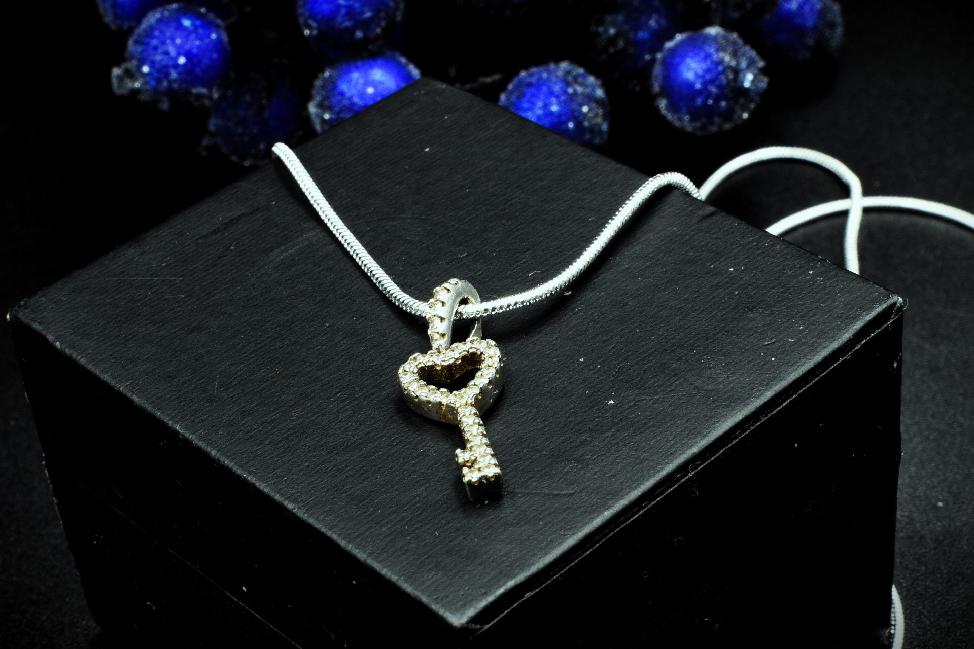 Collana Con Ciondolo Croce In Argento 925 E Zirconio Cubico &ndash; Lunghezza Regolabile, Confezione Regalo