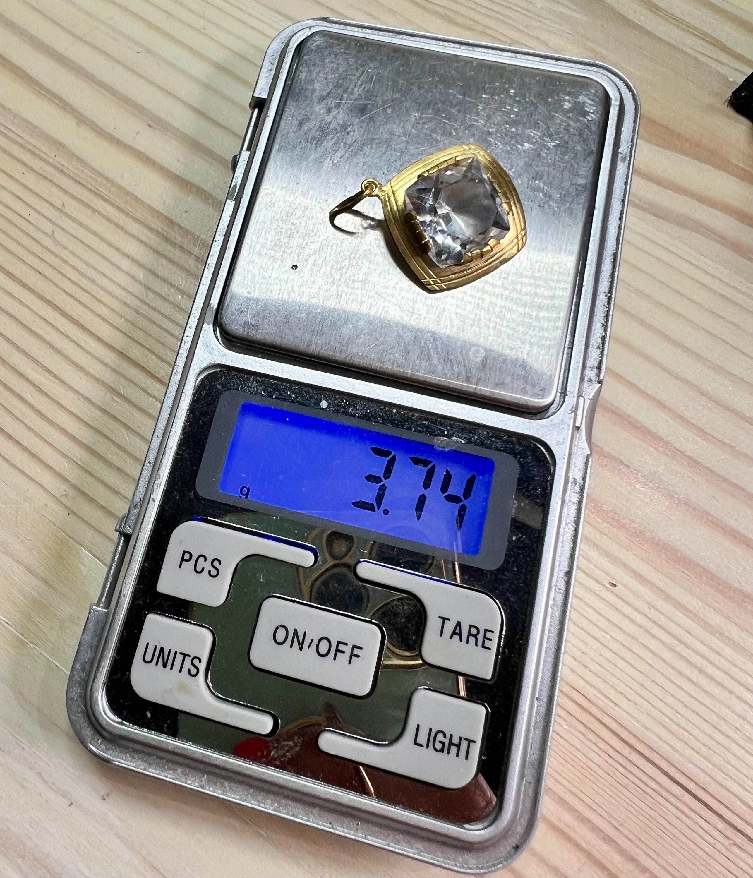 Gilded Rocks Antique 875 Sterling Silver Gilded Rock Crystal Pendant, Ukraine ...