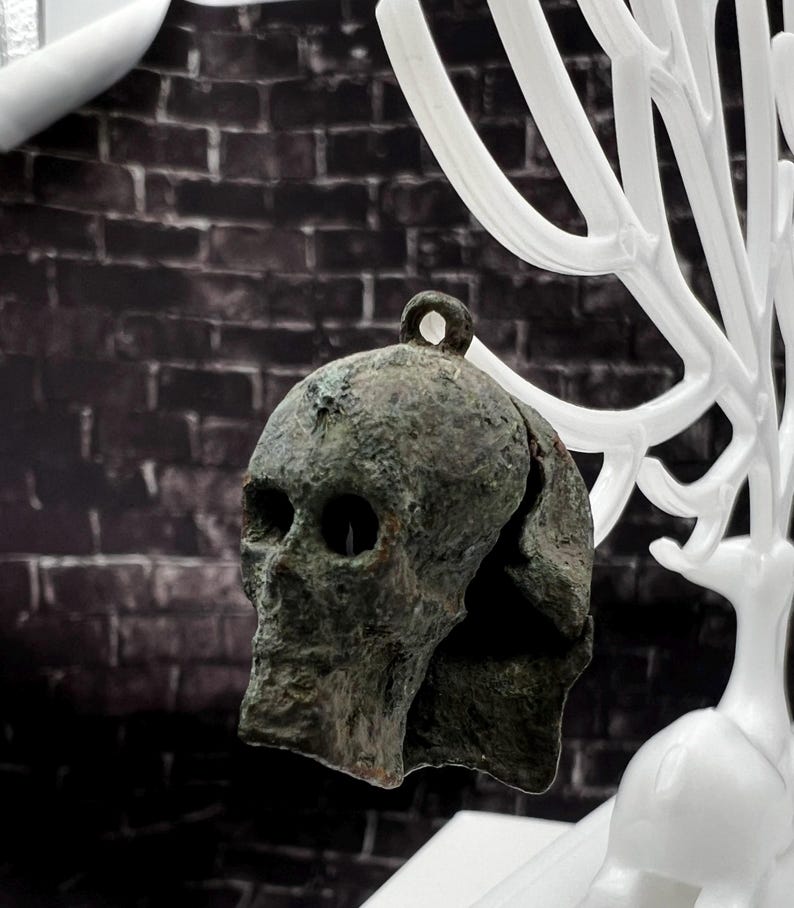 Antique 19th Century Memento Mori Skull Vanitas Pendant : Voodoo Shaman ...