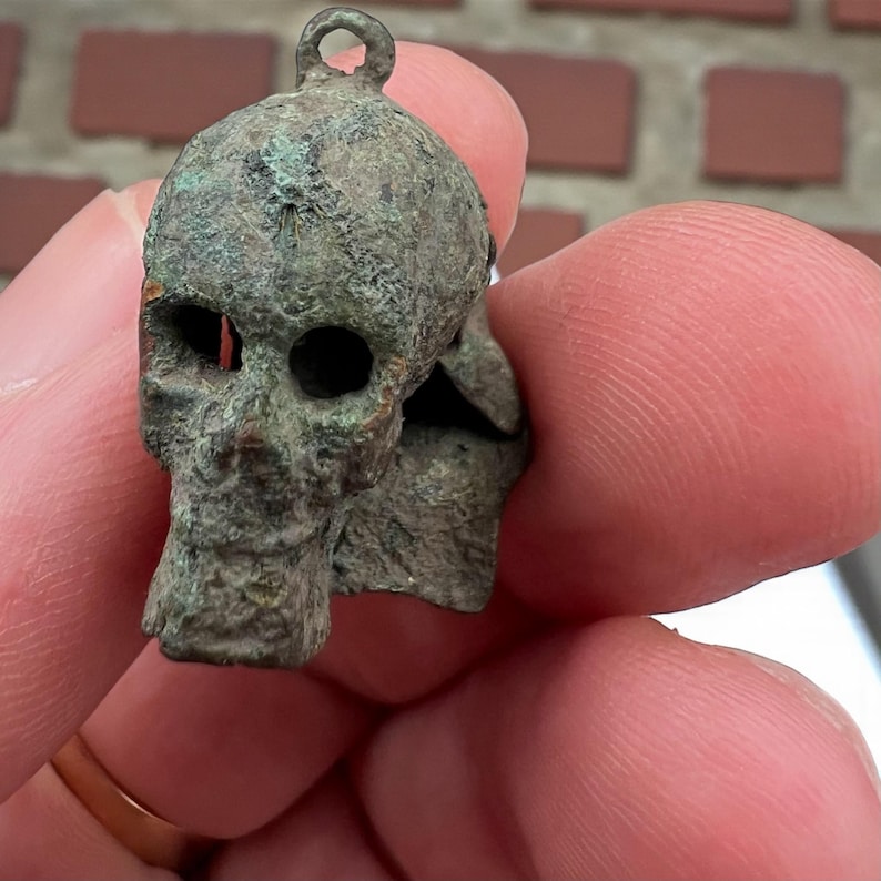 Antique 19th Century Memento Mori Skull Vanitas Pendant : Voodoo Shaman ...