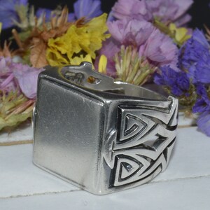 Anillo de plata para hombres, Anillo de plata de ley 925, Joyas exclusivas, Anillo para hombres talla 9, Anillo de plata para hombres, Regalo para hombres, Anillo para hombres grandes, Joyas para hombres