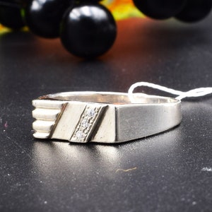 Men silver ring, Silver ring 925, Exclusive jewelry, Ring men size 8, Silver ring for men, Gift for men, Big men ring, Men jewelry fianit