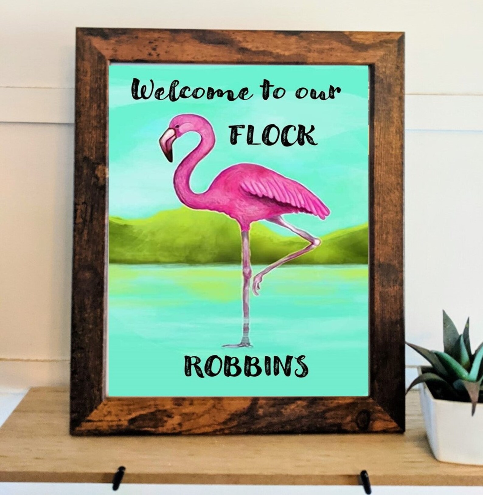 Welcome to our Flock Personalized print in a high quality wood | Etsy