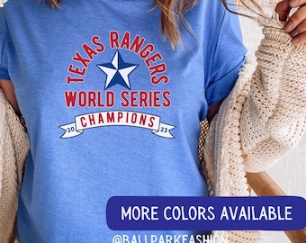 Maglietta dei campioni delle World Series 2023 Texas Rangers Texas Rangers World Series Baseball Rangers Campioni delle World Series Texas Rangers Baseball